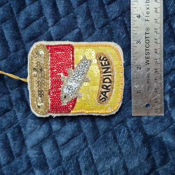 Anthropologie Sardines Beaded Accoutrement Ornament, New With Tags - Picture 9 of 10